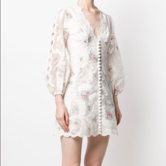 zimmermann zinnia scallop dress